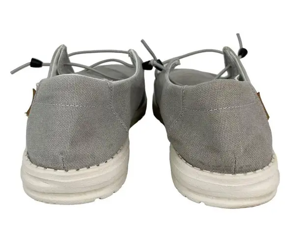 Hey Dude Wendy Chambray Light Grey 10 Slip On Shoes