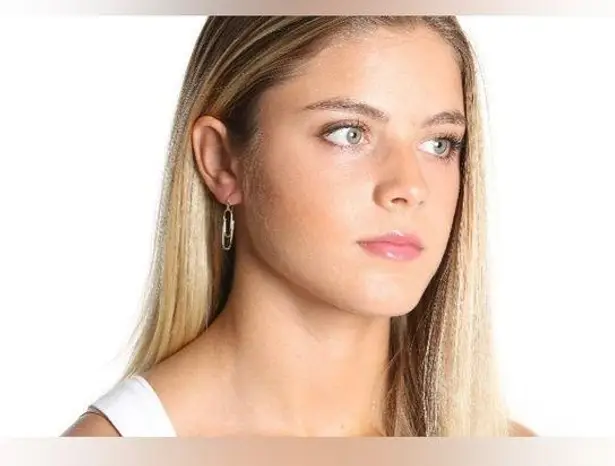 Paper Clip Earrings Gold Minimalist Fashion Jewelry Gift