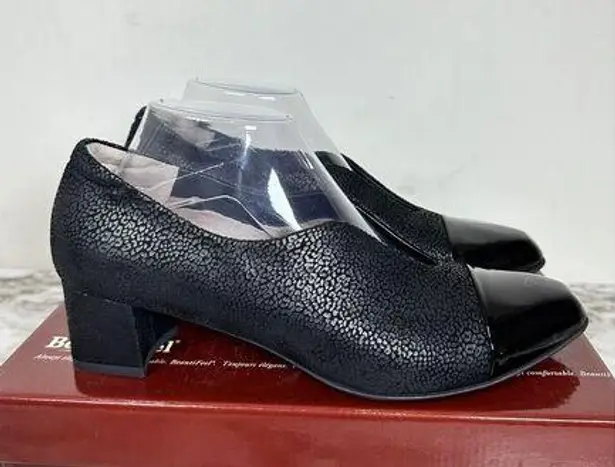 BeautiFeel Meryl Cap Toe Suede + Leather High Heels Pumps NEW Black Size EU41