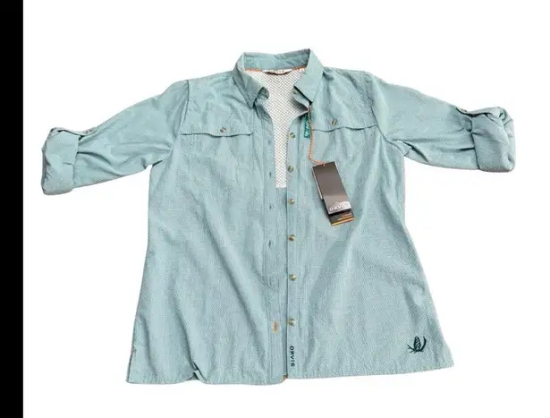 Orvis NWT Women’s Outdoor Performance Vented Long Sleeve UPF 40 Size S -Green