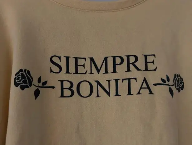 Pull & Bear  Yellow Siempre Bonita Yellow Lightweight Crewneck Size Medium