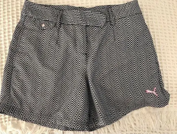 Puma  Novelty Graphic Chevron Golf Shorts Sz. 4 Black/White Summer Tee Off