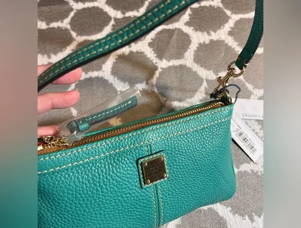 Dooney & Bourke  NWT Turquoise Leather Mini  Shoulder or Wristlet  Bag summer fun thumbnail 6