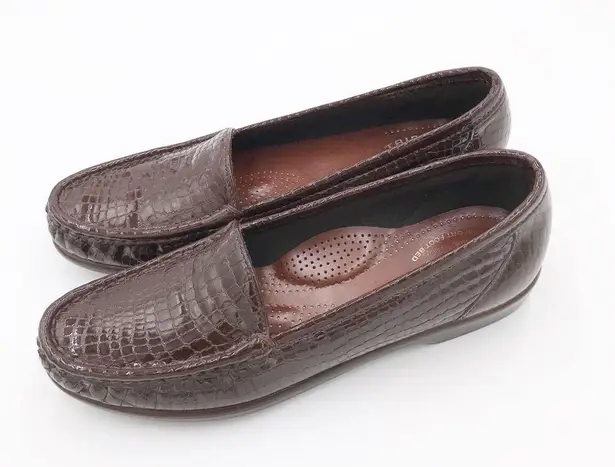 SAS Simplify Comfort Shoe Slip On Loafer Crocodile Size 7