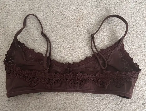 SKIMS Brown lace bralette