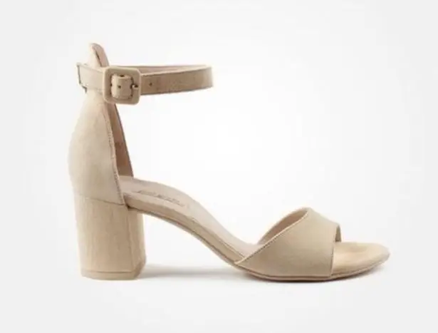  Beige Ankle Strap Heels - Size 5.5 (Paul green size 3)