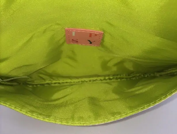 IPSY Glam Bag Make Up Bag in Pale Gold Embossed Snake w/White Background