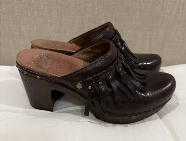Dansko Deni Mule Women’s Size 37 (US 6.5–7) Chocolate Brown Full Grain Leather