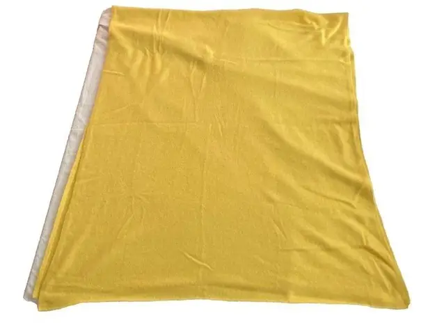 White + Warren 100% Cashmere Travel Wrap Scarf Blanket Yellow Mimosa