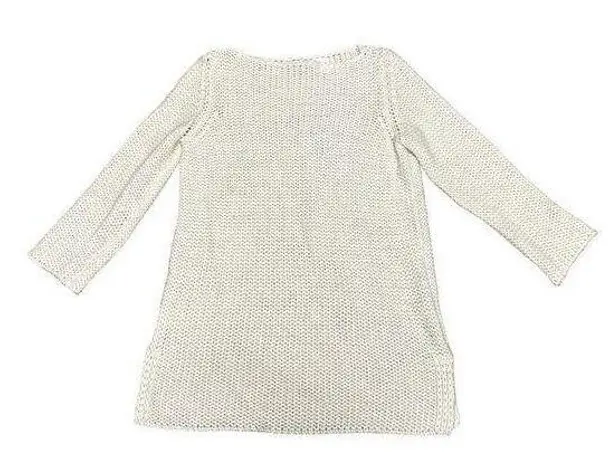 TSE Cashmere Sweater Womens Size Medium Cream Open Knit