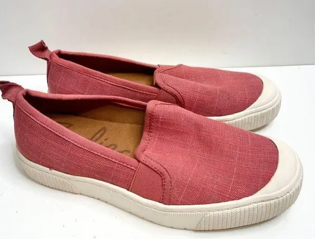 Zodiac  Sneakers Womens Size 9 Burgundy Canvas Leather Slip On Shoes