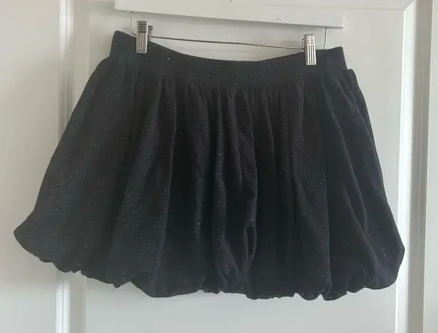 Free People  Beach Conch Key Bubble Mini Skirt Black Medium