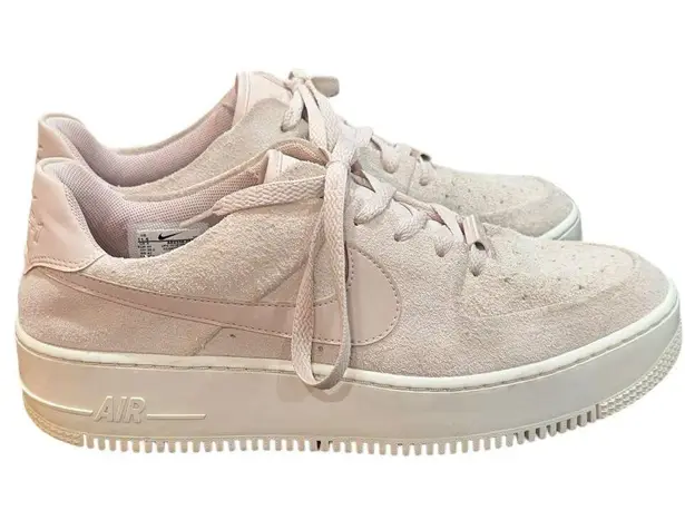 Nike  Air Force 1 Sage Sneakers Low Suede Particle Beige 11.5 Platform Comfort