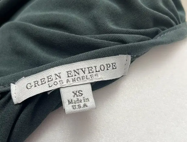 Green Envelope Boho Long Sleeve Blouse Sage Green Size XS Loose Fit
