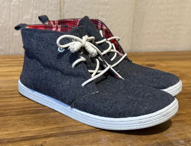 Circus by Sam Edelman soho Charcoal Gray Plaid Lined Chukka Boots booties Sz 7