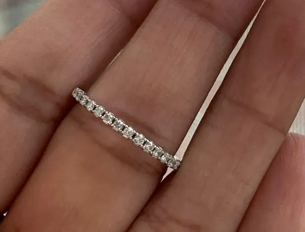 14k White GoLd Half Carat Diamond Band