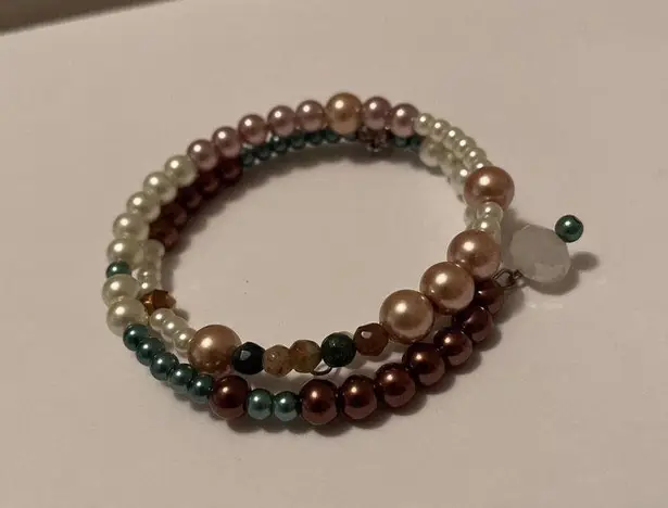 Women’s Stretchy Spiral Bracelet Faux Pearl Beaded / Rhinestone Multi Color