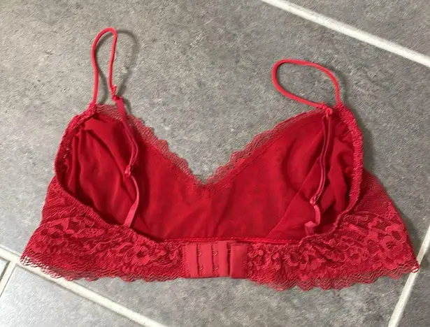 Honeydew® Intimates for Madewell Camellia Flower Lace Bralette size Large Red