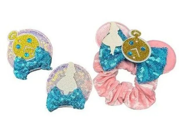 Scrunchie and Hair Clips with Mouse Ears Alice in Wonderland