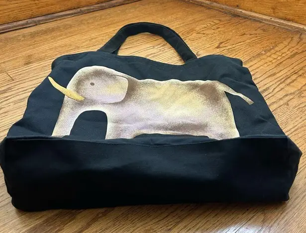 Jim Thompson x Vintage Thai Exclusive Jim Thompson Elephant Graphic Tote Bag Black