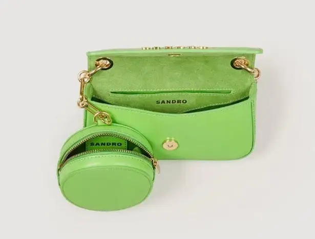 Sandro NEW Totemo Bag with Chain Strap Green