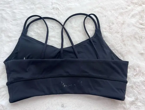 YoungLA Asana Strappy back in Black Sports Bra Size Small