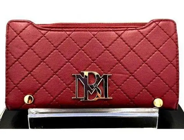 Badgley Mischka Quilted Long Wallet - Plum