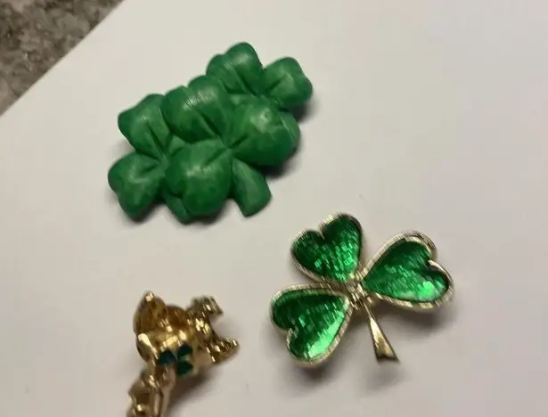 Lot Of 3 St. Patricks Brooch Pins