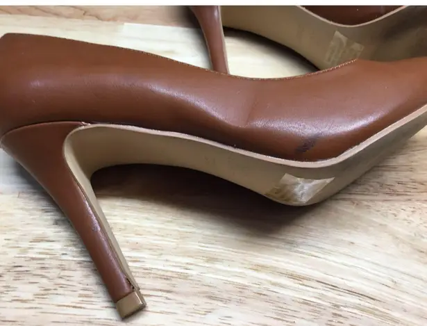 Halston Women's 6 Brown Vegan Leather Slip