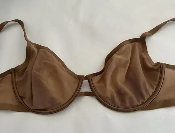 Auden Semi Sheer 36C Brown Mesh Unlined Demi Coverage Underwire Size undefined