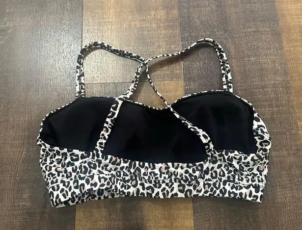 ALBION FIT Leopard Uplift Swimsuit Top Size Medium