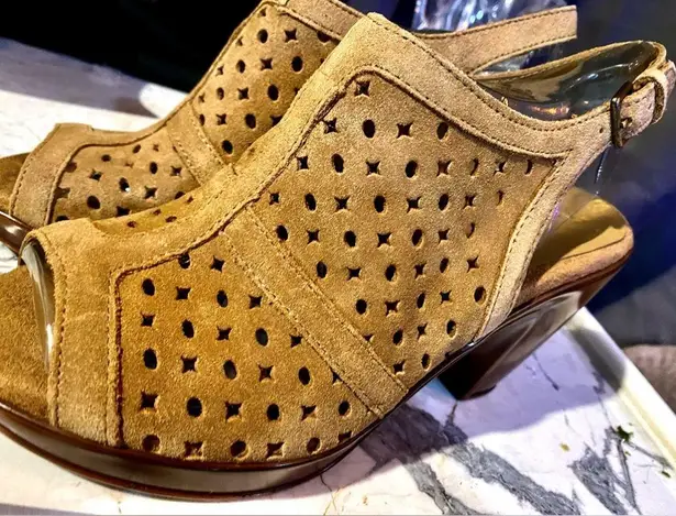 Aerosoles NIB Women's Chi Latte Taupe Suede Open-toe Slingback Heels Size:7