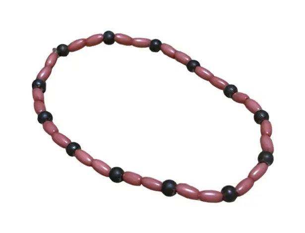 Women's Unbranded Dusty Rose & Black Beaded One Size Bracelet