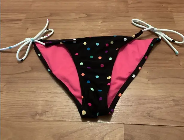 OP  Women's Juniors Polka Dot Swim Bikini Bottom Size Medium 7-9 Multicolor - Image 1