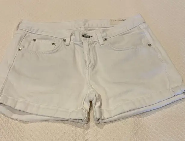 Rag and Bone  White Jean Shorts - Image 1