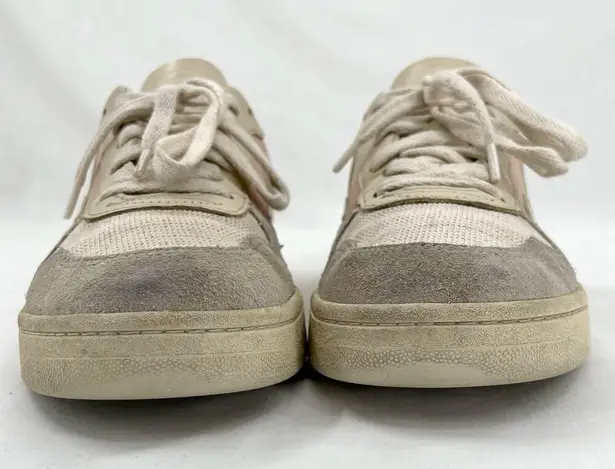 VEJA V-10 Multico Nude Colorblock Sneakers Suede Leather Pink Blue Cream Size 8