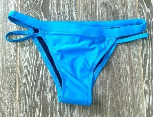 Women’s size XS extra small Sporti solid cheeky Bright blue swim bikini bottom