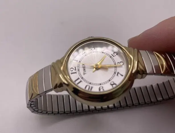 Timex Working - Woman’s Stretchy Expansion Band Wrist Watch Two Tone