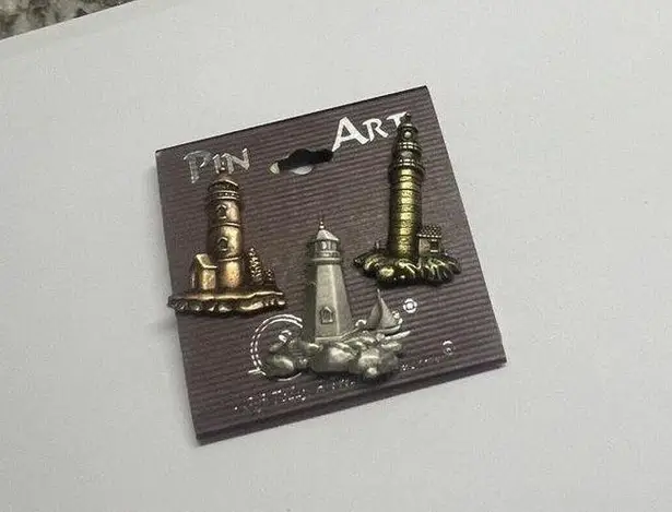 NWT Set Of 3 Costume Brooch Tack Lapel Pins thumbnail 3