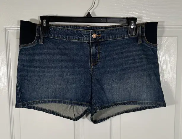 Isabel Maternity Midi Short Med Wash‎ Size 10 Side Panels Blue - Image 1