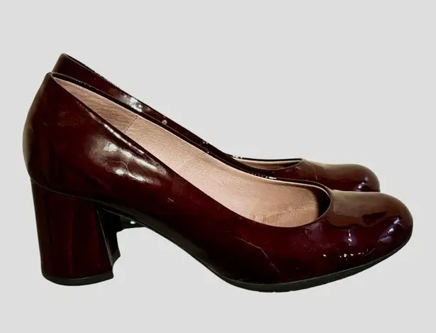 Burgundy Patent Leather Pumps Red Size 8