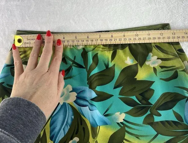 Vtg Y2K 2000s Small Slip Skirt Floral Lace Ruffle Boho Cottage Prairie Coquette Green