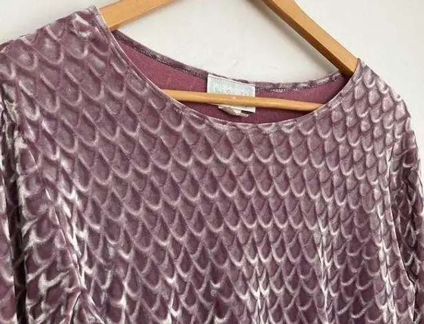 Hanky Panky Ltd.| Vtg Purple Cropped Scale Top sz Large