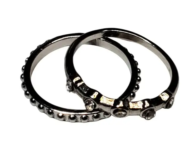 Silver Tone Dainty Stackable Ring Minimalist Basic Sz 8.5 Unsigned