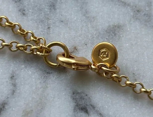 NWOT Julie Vos Gold and White Pearl Necklace