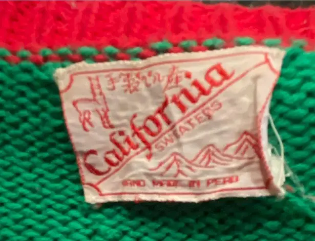 California Sweaters Knit Peru Novelty Horse Equestrian Cowboy Sweater Sz Medium