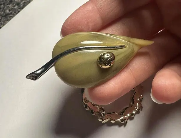 Gold Tone Brooch Pin Lot Of 3