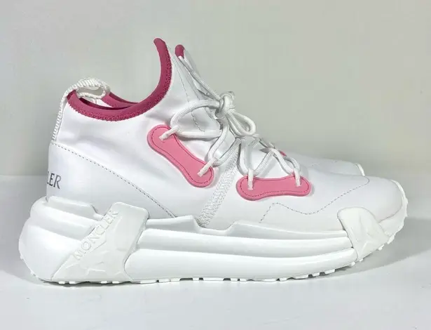 Moncler Lunarove Low Top Sneakers White Pink Size EU 40 US 10 NEW