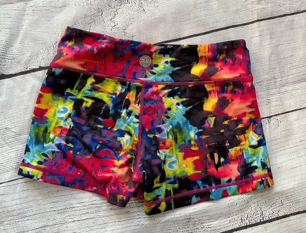 LAB MFG small tie dye gym work out shorts
