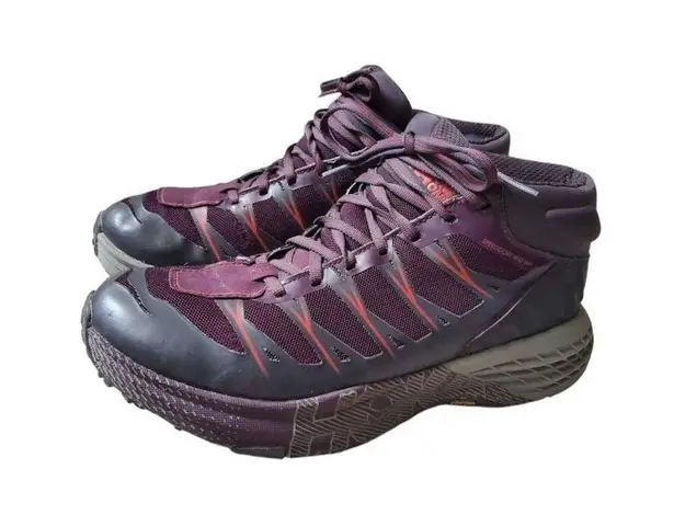 Hoka Women's Speedgoat Mid Waterproof Trail Running Shoes Size 7.5 Plum Purple